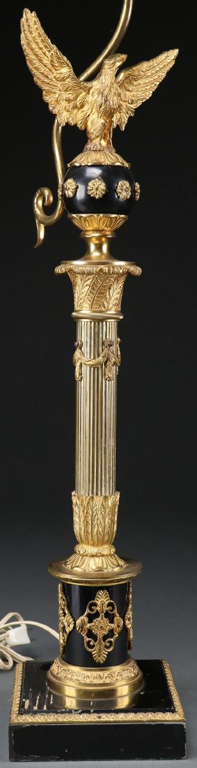 A FRENCH EMPIRE STYLE GILT BRONZE LAMP BASE (1 of 2)
