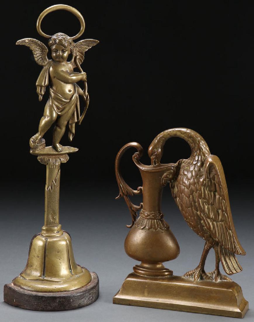 A PAIR OF ENGLISH GILT BRONZE DOORSTOPS (1 of 1)