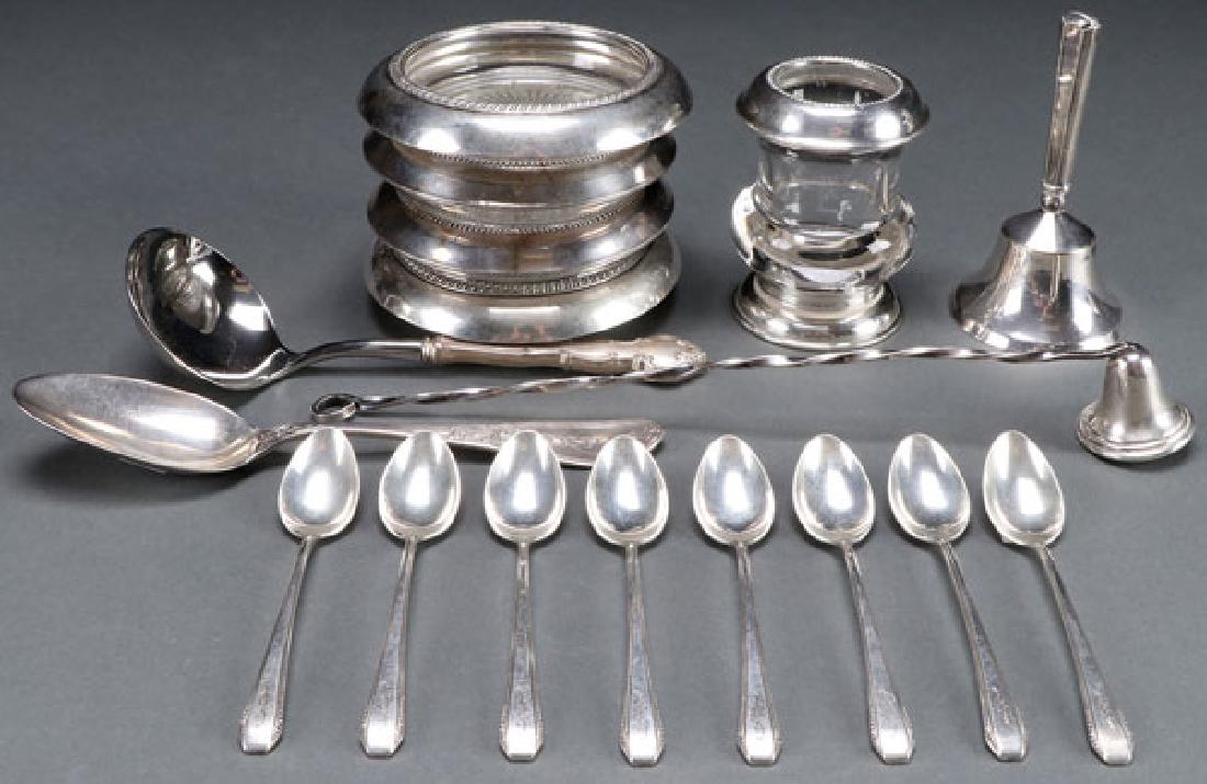 17 PC OF  STERLING SILVER TABLE ITEMS, 20TH C (1 of 1)