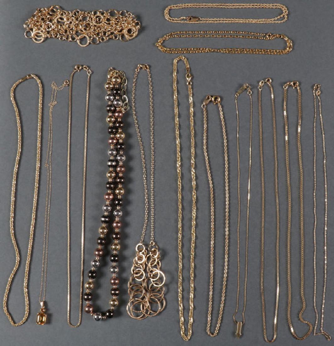 FOURTEEN 14KT GOLD NECKLACES AND BRACELETS (1 of 1)