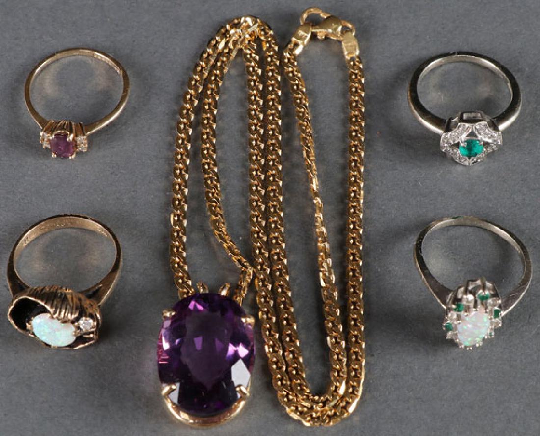 14 KT GOLD RINGS & NECKLACE (1 of 1)