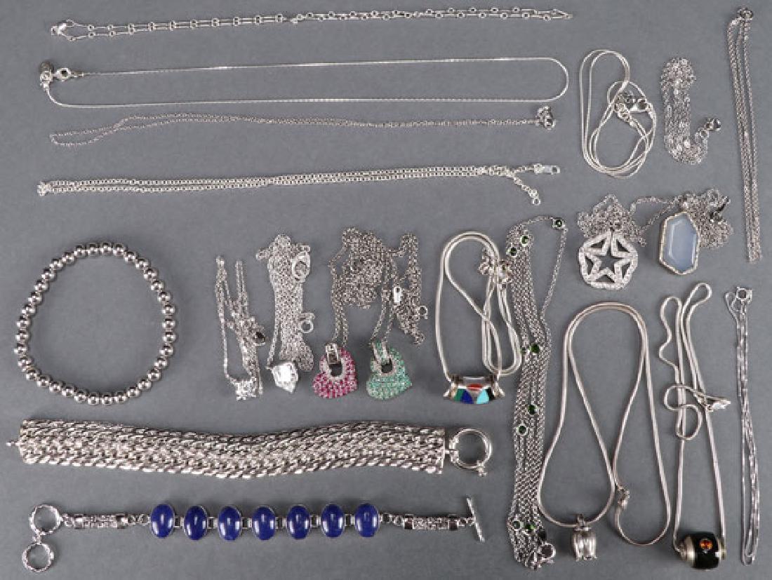A COLLECTION OF STERLING SILVER JEWELRY (1 of 1)