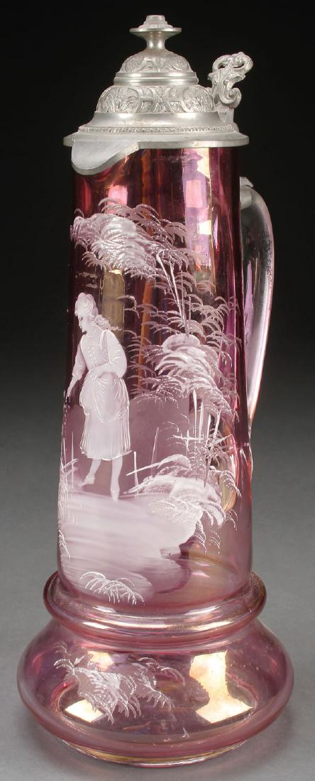 "MARY GREGORY" STYLE ENAMELED TANKARD (1 of 1)