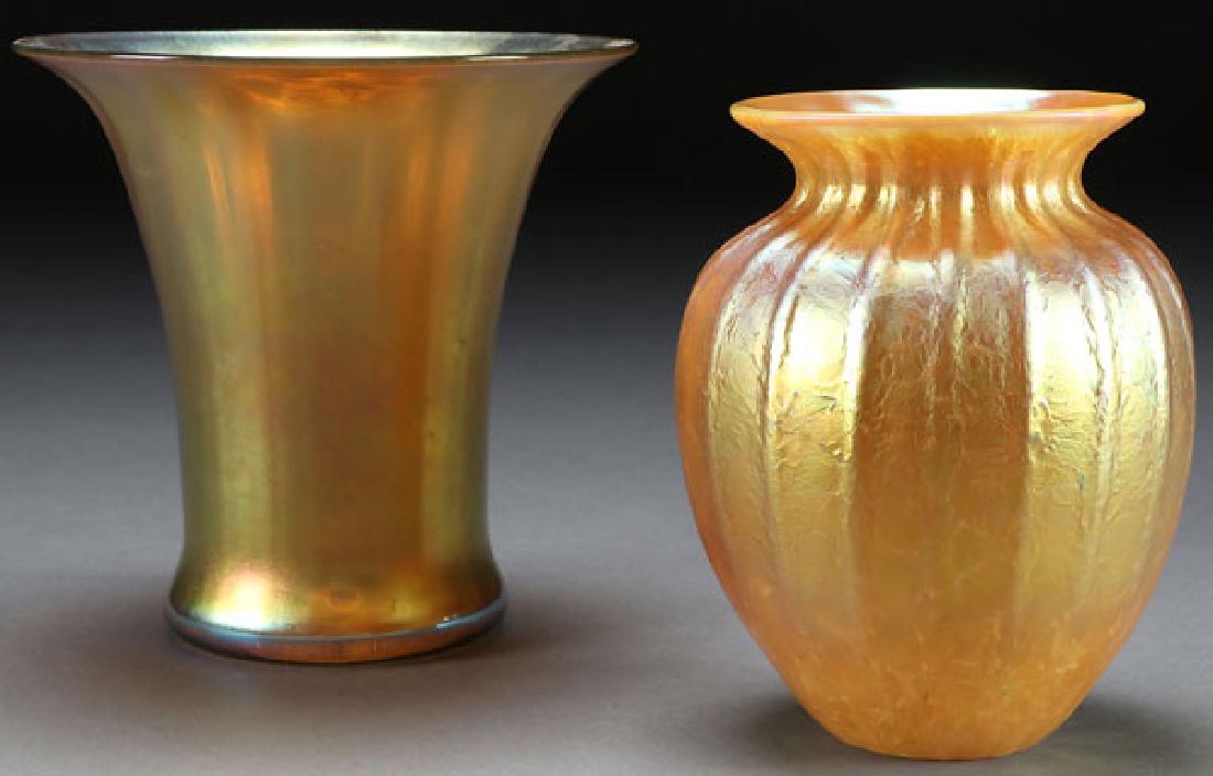 A PAIR OF CONTEMPORARY ART GLASS VASES, 20TH C. (1 of 1)