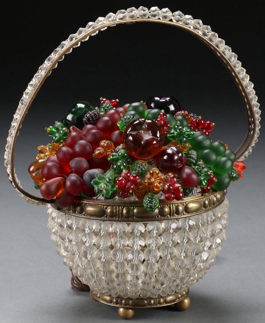 A VERY FINE CZECH ART GLASS BASKET/LAMP (1 of 1)