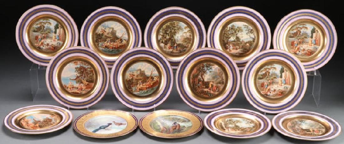 12 ROYAL VIENNA STYLE SCENIC CABINET PLATES (1 of 2)