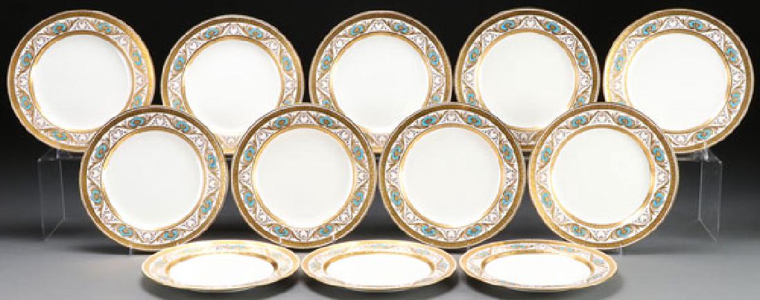 A SET OF TWELVE MINTON PORCELAIN PLATES (1 of 4)
