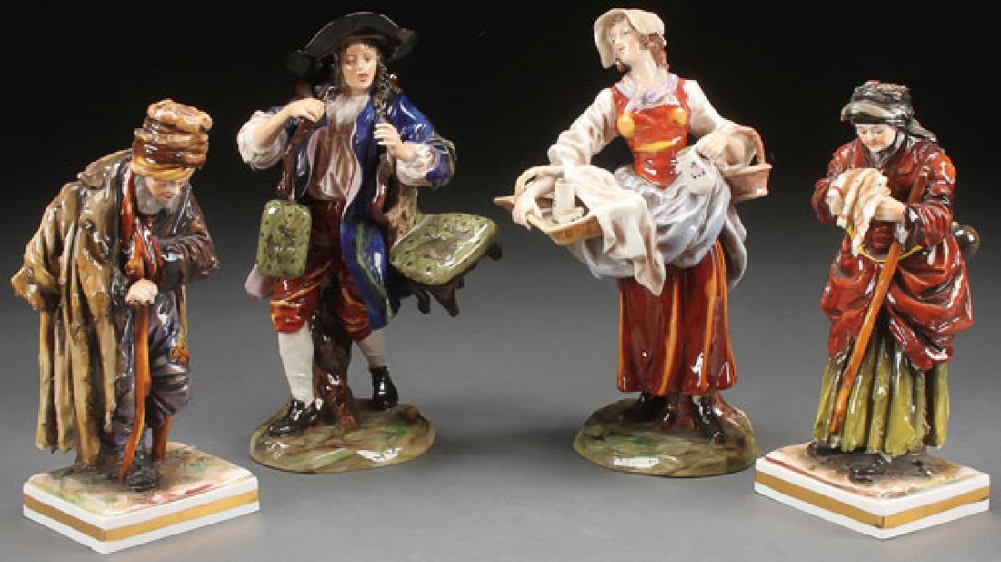 4 SANDIZELL GERMAN PORCELAIN FIGURES (1 of 1)