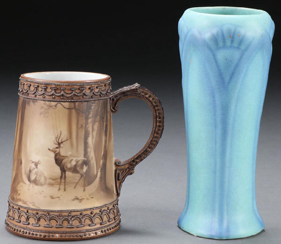 A NIPPON MUG AND VAN BRIGGLE VASE (1 of 1)