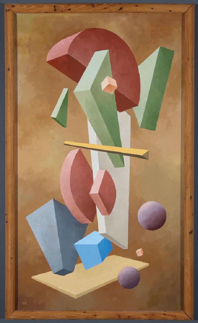 ORIGINAL PAUL KELPE GERMAN ABSTRACT OIL PAINTING (1 of 3)