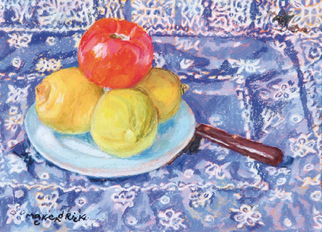 LILLIAN MACKENDRICK STILL LIFE PASTEL WITH FRUIT (1 of 4)