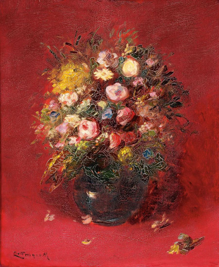 SIGNED HUNGARIAN STILL LIFE OIL PAINTING (1 of 3)