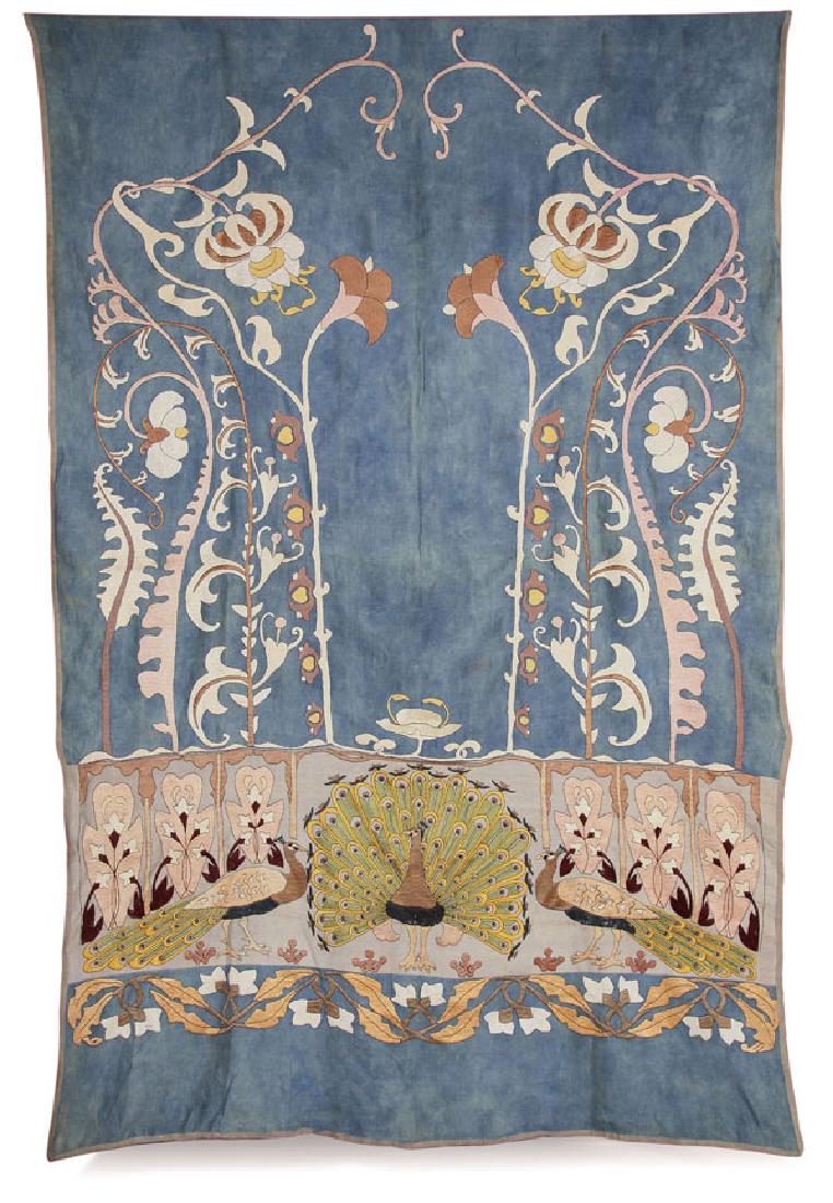 RUSSIAN EMBROIDERED TAPESTRY, PROBABLY POLENOVA (1 of 4)