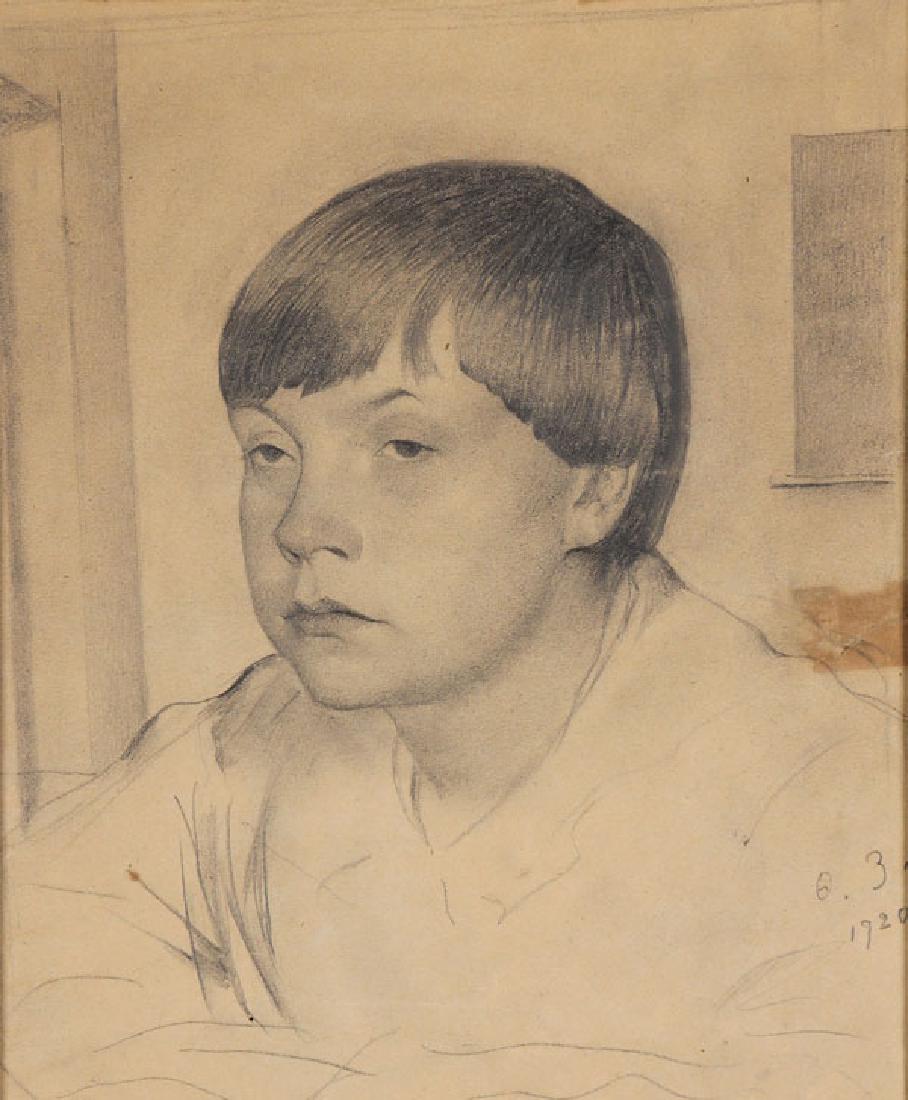 SIGNED  RUSSIAN PORTRAIT DATED 1920 (1 of 2)