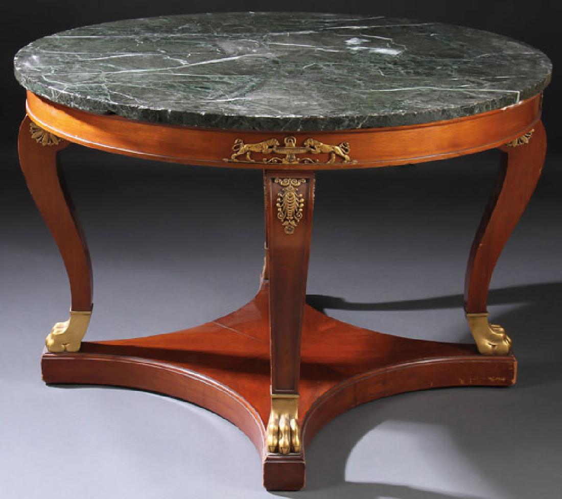 FRENCH EMPIRE WALNUT ROUND DINING TABLE (1 of 1)