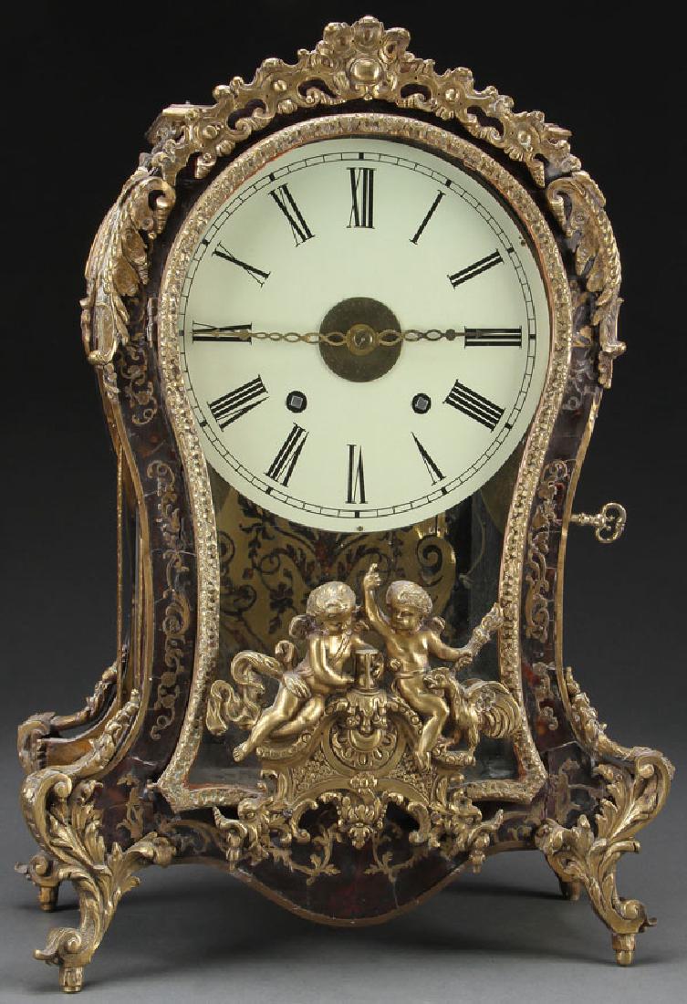 LOUIS XV TORTOISE SHELL AND BOULLE BRACKET CLOCK (1 of 2)