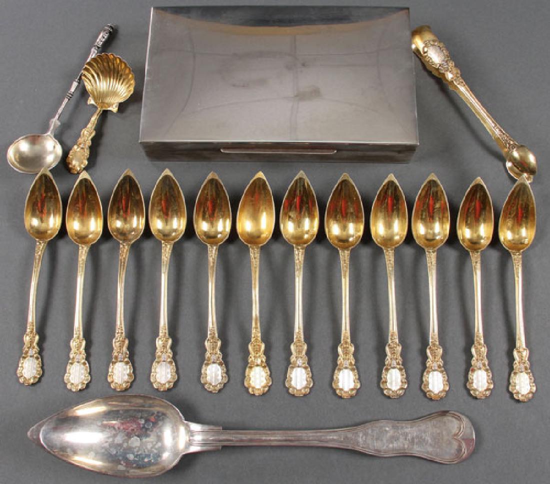 14 PC FRENCH LOUIS XVI STYLE TEASPOON SET (1 of 6)