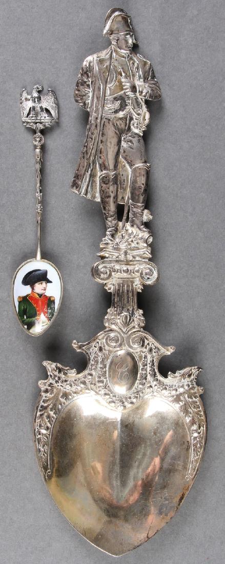 TWO NAPOLEANIC SILVER SPOONS, CIRCA 1900 (1 of 2)