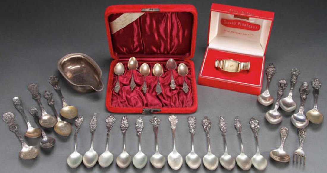 VINTAGE  STERLING SILVER AND GOLD OVER 22 TROY OZ (1 of 4)