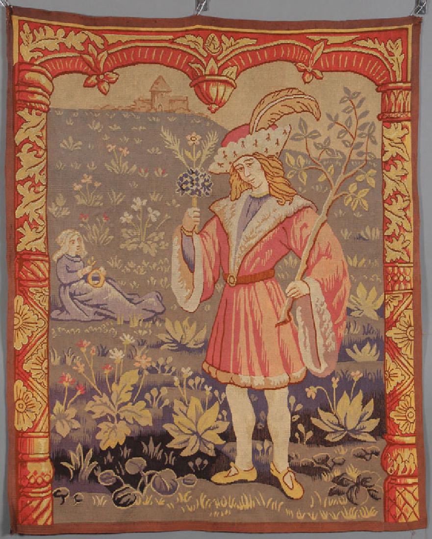 A 19TH CENTURY AUBUSSON STYLE TAPESTRY (1 of 1)