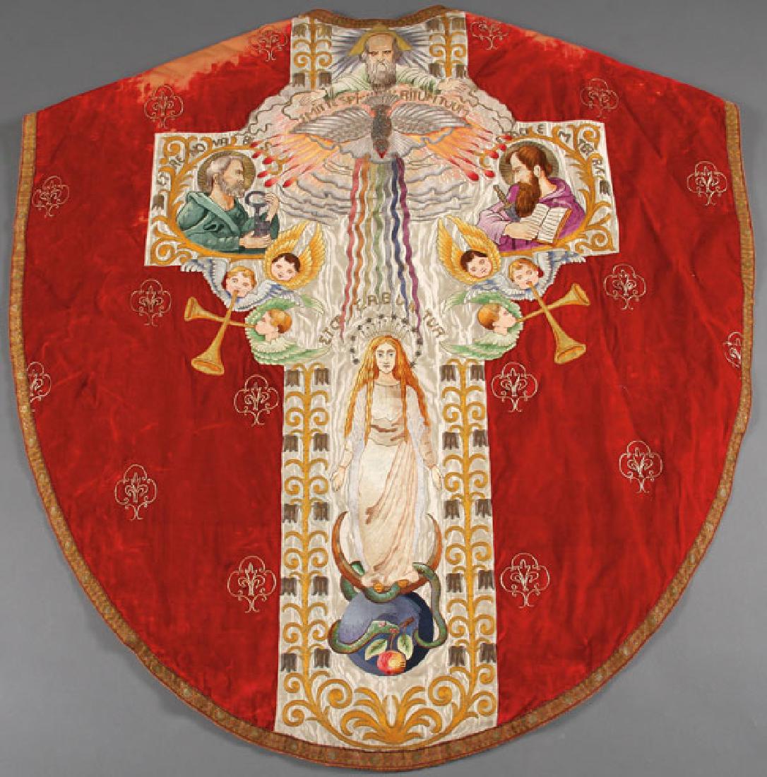 FINELY EMBROIDERED  VELVET & SILK CHASUBLE & DALMATICS (1 of 10)