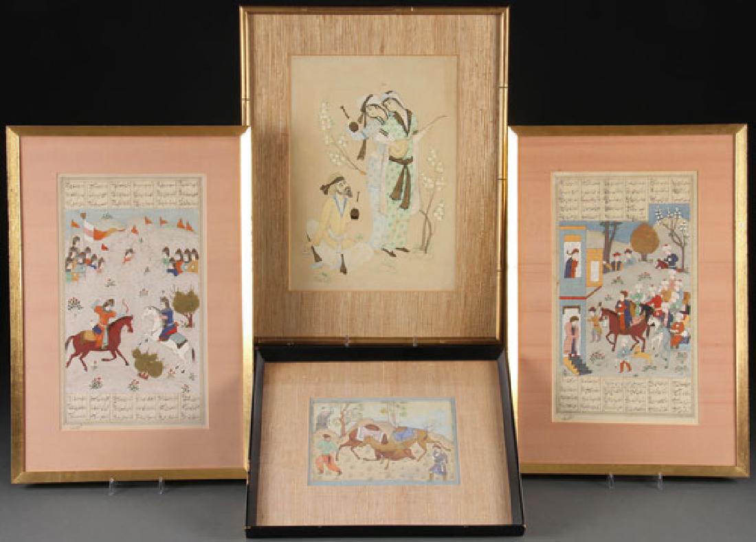 4 PERSIAN PAINTINGS & ILLUMINATED MANUSCRIPTS (1 of 5)