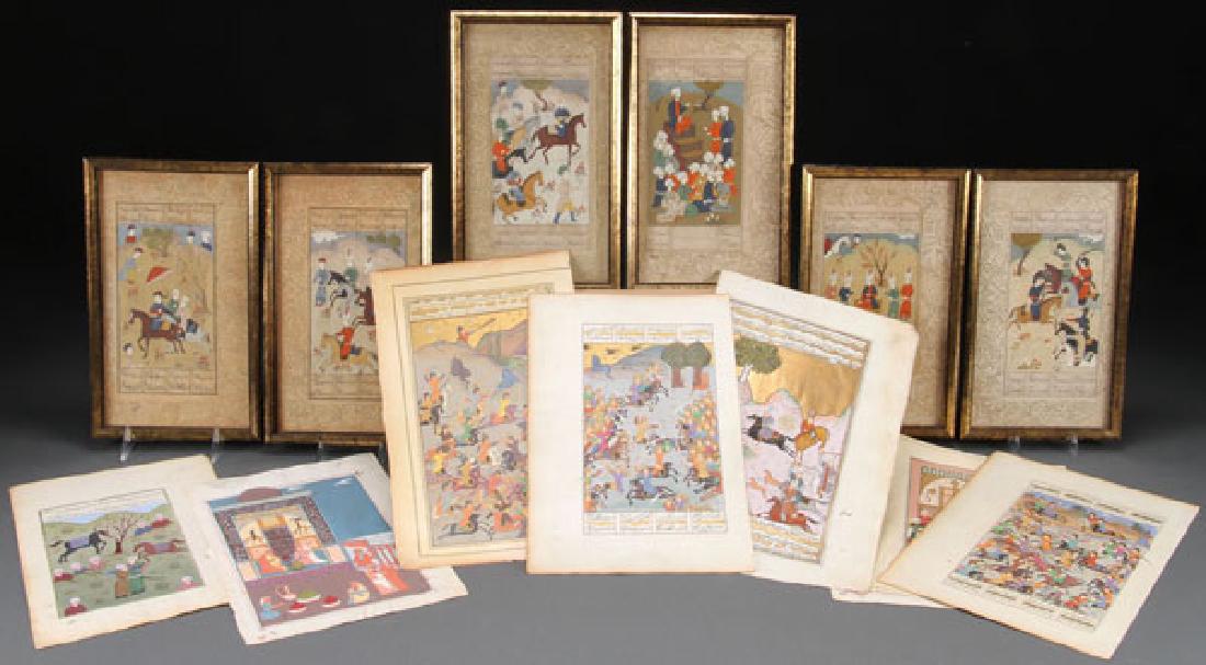 14 ANTIQUE PERSIAN ILLUMINATED MANUSCRIPTS (1 of 9)