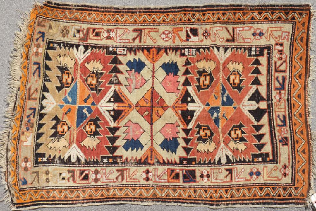 FOUR CAUCASIAN HAND WOVEN ORIENTAL RUGS (1 of 10)