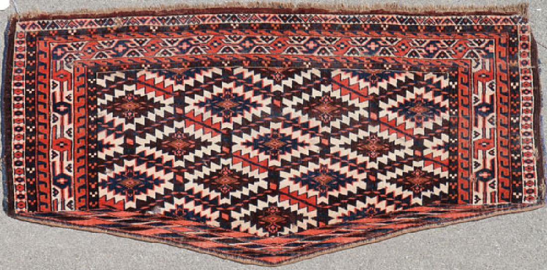 A PERSIAN HAND WOVEN RUG AND TEXTILE GROUP (1 of 2)