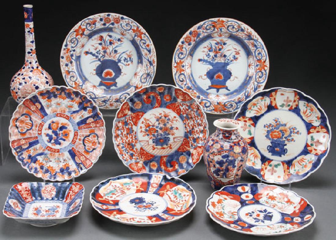10 PIECE GROUP OF CHINESE EXPORT IMARI PORCELAIN (1 of 1)