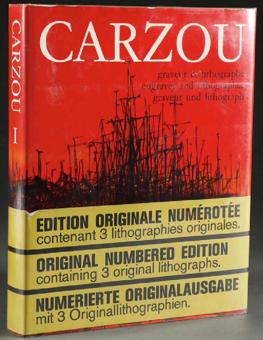 CARZOU: ENGRAVER AND LITHOGRAPHER, 1971 W/ ORIG.: CARZOU: ENGRAVER AND LITHOGRAPHER, 1971. Editions d'Art de Francomy, Nice. Limited edition number 1,868 of 5,000 copies printed on BFK Rives paper, 12.5 inches x 9.5 inches, 215 pp, illustrated and wi