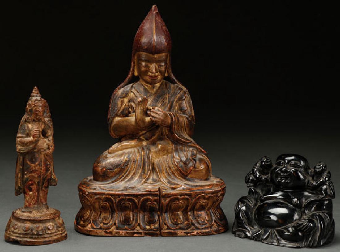 A GROUP OF THREE CHINESE DEITIES (1 of 6)