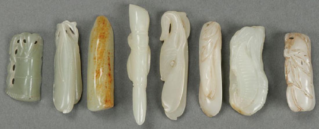 EIGHT CHINESE CARVED JADE PENDANT/ORNAMENTS (1 of 5)
