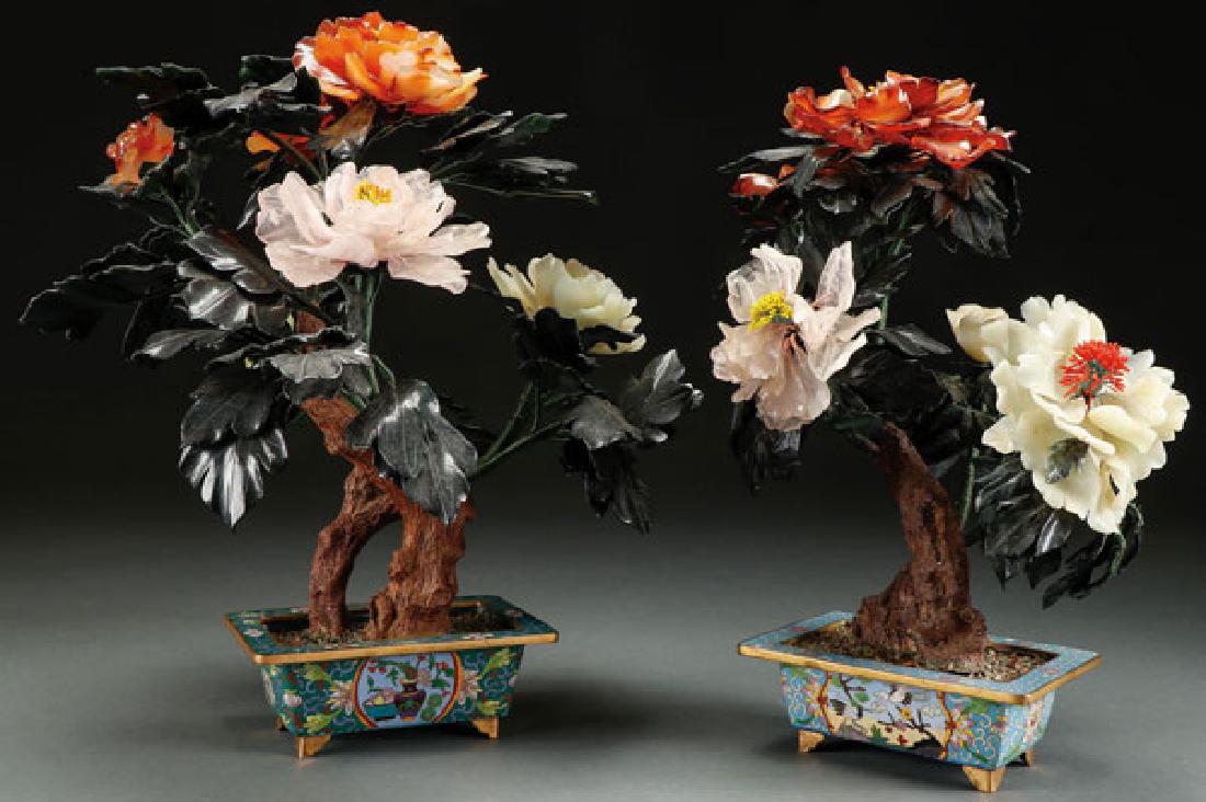 A VERY FINE PAIR OF MATCHING CHINESE CARVED (1 of 1)