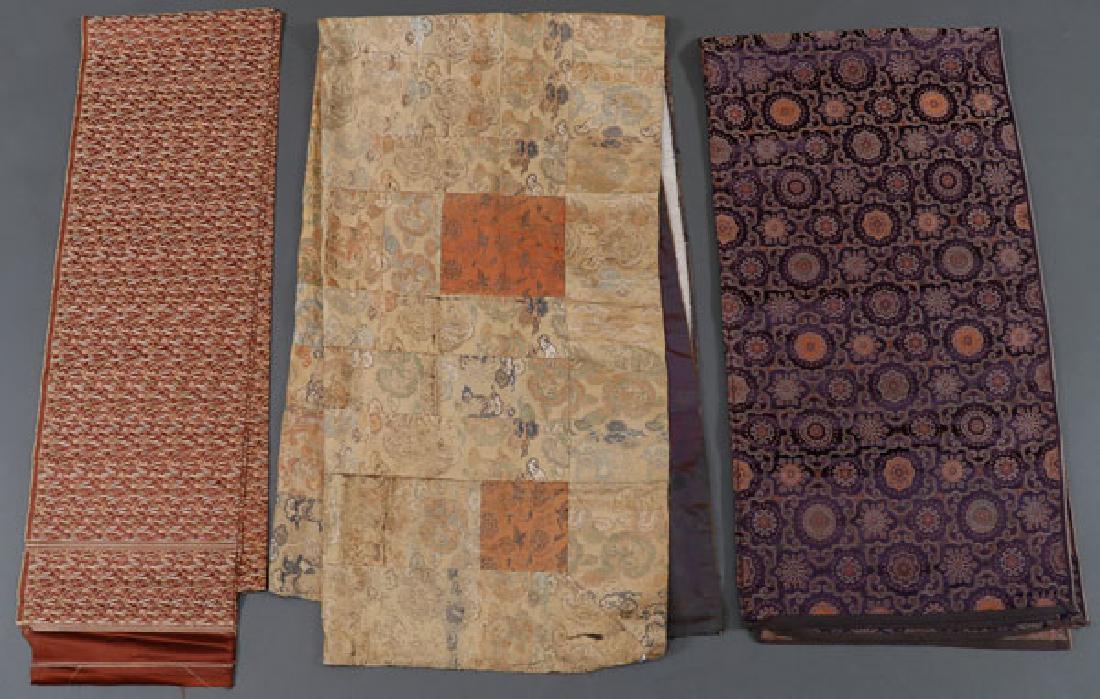THREE FINE JAPANESE SILK OBI, MEIJI PERIOD (1 of 7)