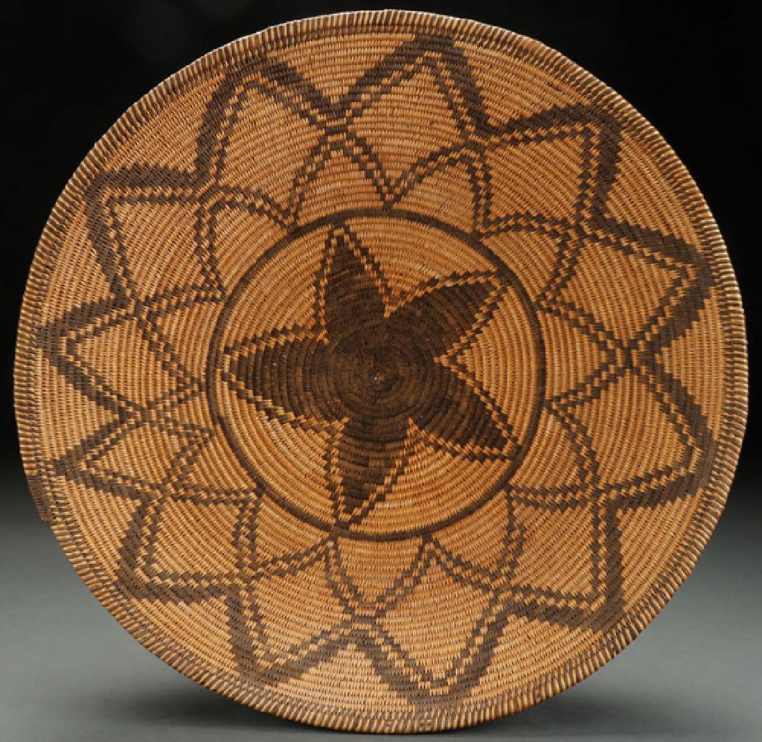 LARGE & IMPRESSIVE APACHE COILED BASKETRY BOWL C. 1900 (1 of 2)