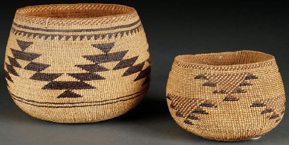 A PAIR OF VERY FINE HUPA BASKETRY BOWLS (1 of 1)