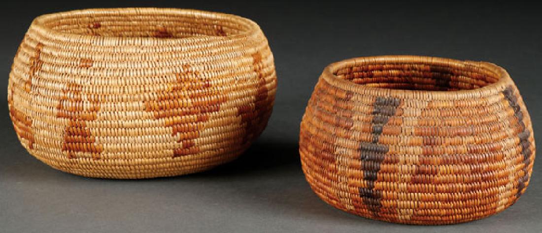 A PAIR OF MISSION BASKETRY BOWLS, CIRCA 1920 (1 of 1)
