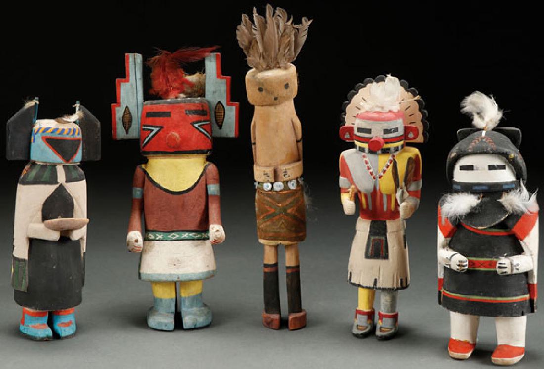 A GROUP OF FIVE KACHINAS, 1ST HALF OF 20TH C (1 of 6)