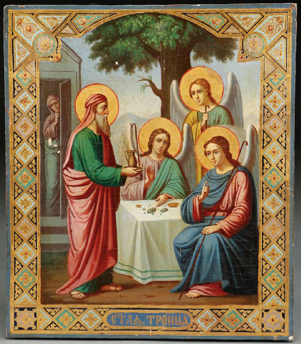 A RUSSIAN ICON OF THE OLD TESTAMENT TRINITY (1 of 2)