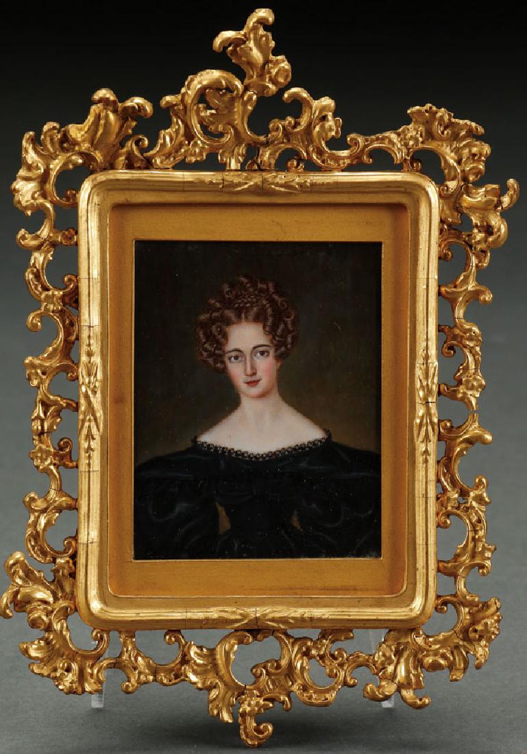 A FINE PORTRAIT MINIATURE, CONTINENTAL, 19TH C (1 of 2)