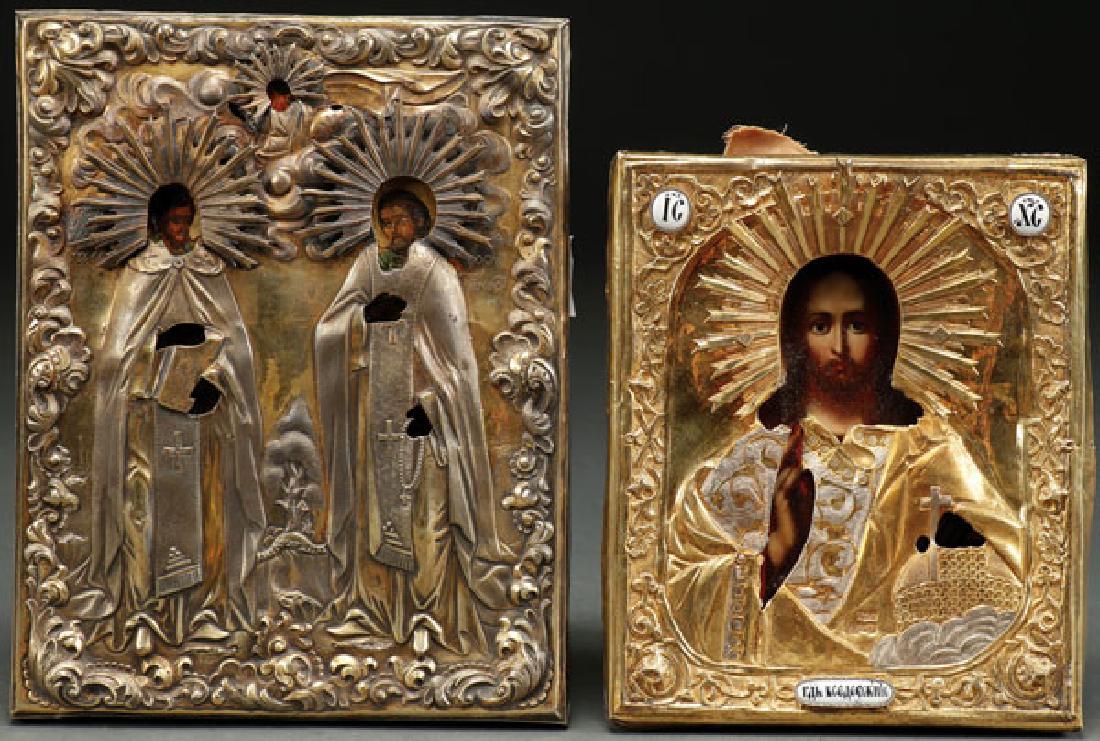A PAIR OF RUSSIAN ICONS (1 of 1)
