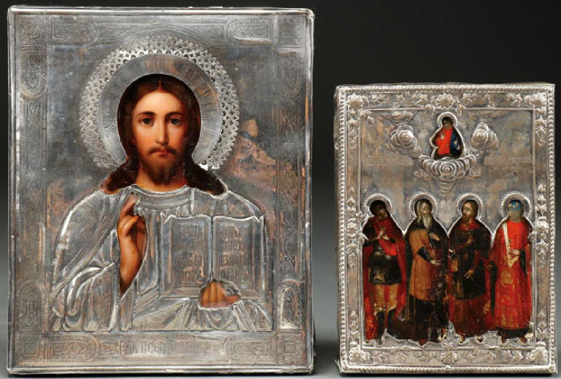 A PAIR OF RUSSIAN ICONS, 18TH AND 19TH CENTURY (1 of 2)