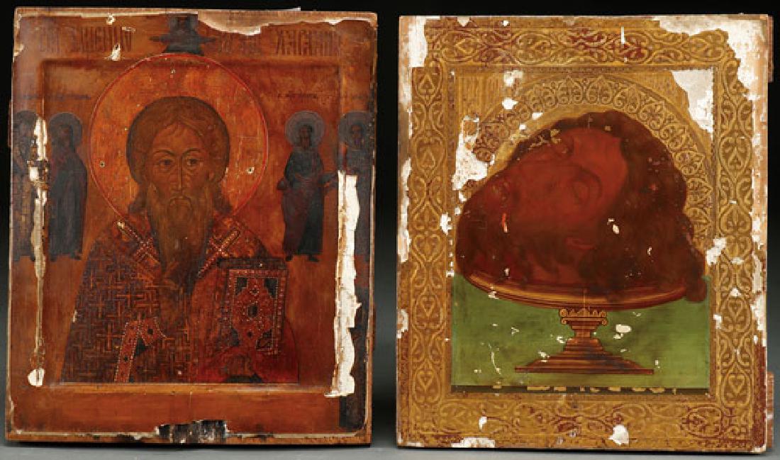 A PAIR OF RUSSIAN ICONS, 19TH CENTURY (1 of 2)