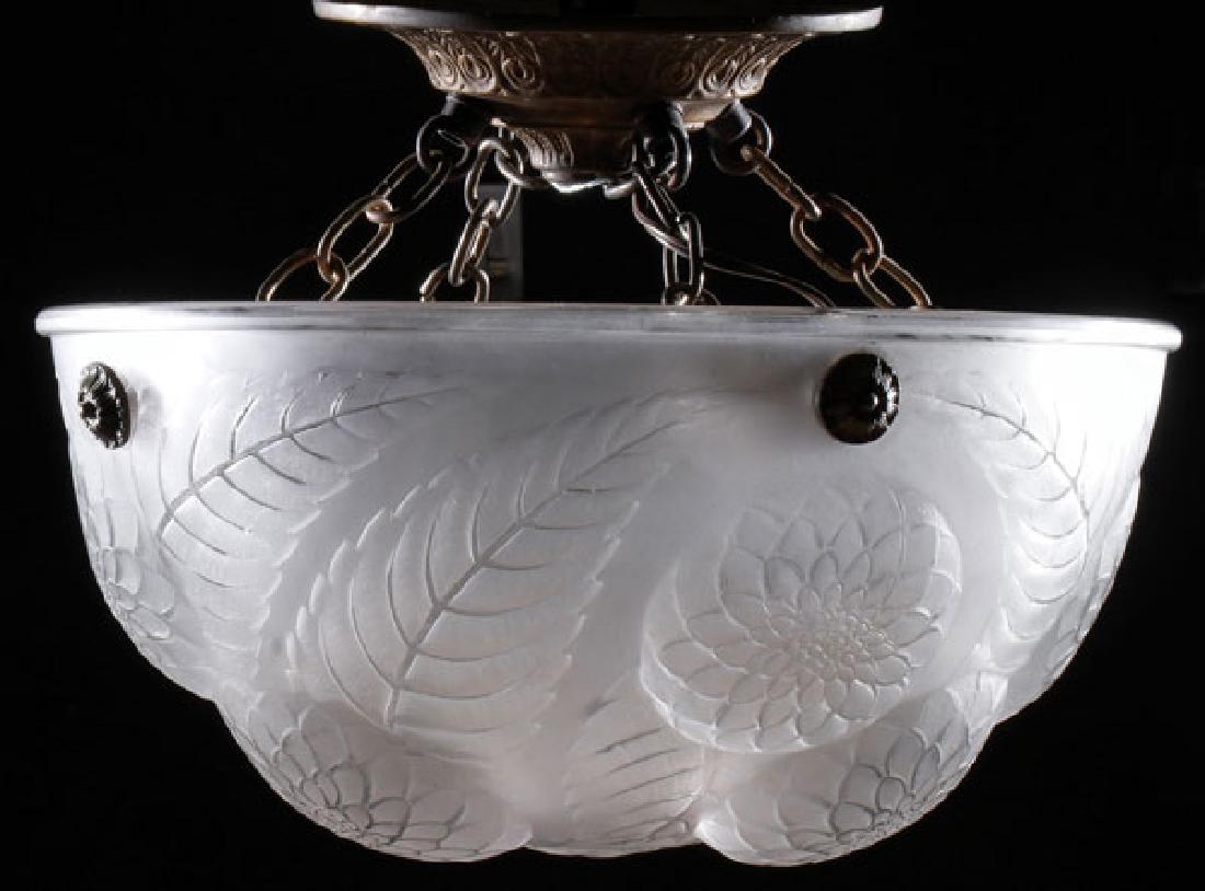 A GOOD FRENCH FROSTED AND MOLDED GLASS HANGING (1 of 1)