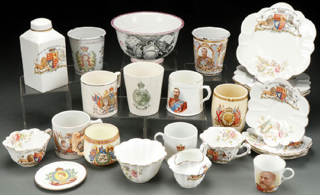 A 24 PIECE COLLECTION OF ENGLISH CORONATION WARES (1 of 1)