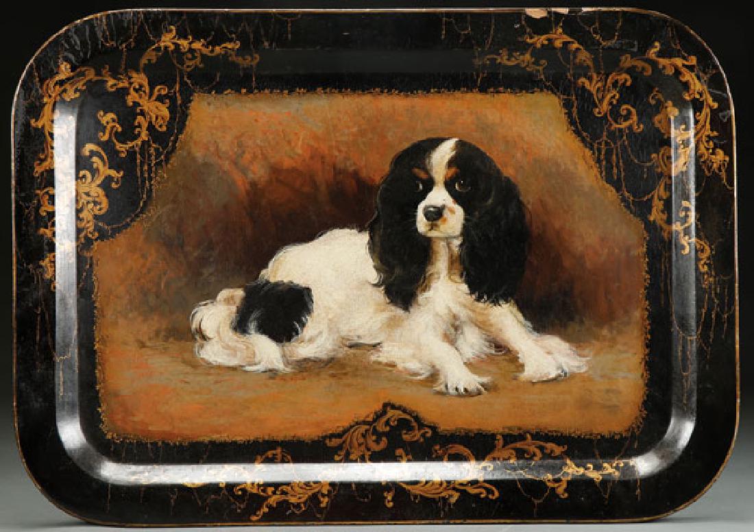 A FINE ENGLISH PAPIER-MÃ‚CHe AND PAINTED LACQUER (1 of 2)