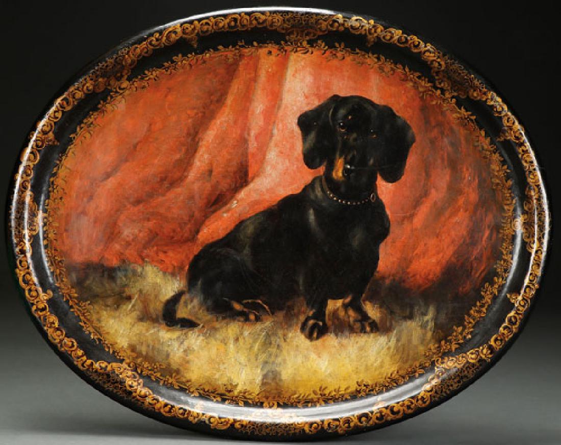 AN ENGLISH PAPIER-MÃ‚CHe AND PAINTED LACQUER TRAY (1 of 1)