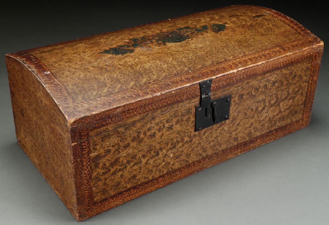 A VERY FINE SPONGE PAINTED AND STENCILED PINE (1 of 2)