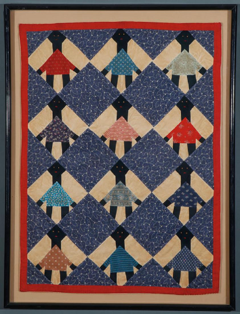 A BLACK AMERICANA BABY QUILT, CIRCA 1900 (1 of 2)